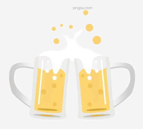 两杯啤酒 免费高清PNG素材的视觉魅力与设计应用